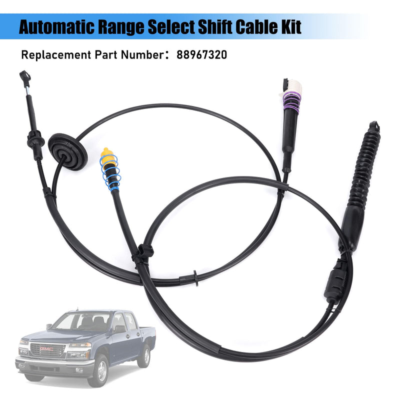 88967320 905-646 Automatic Transmission Gear Shift Linkage Cable Kit Compatible with GMC Yukon Denali XL Chevrolet Chevy Tahoe Avalanche Suburban 1500 2500 Cadillac Escalade 4WD 2000-2006