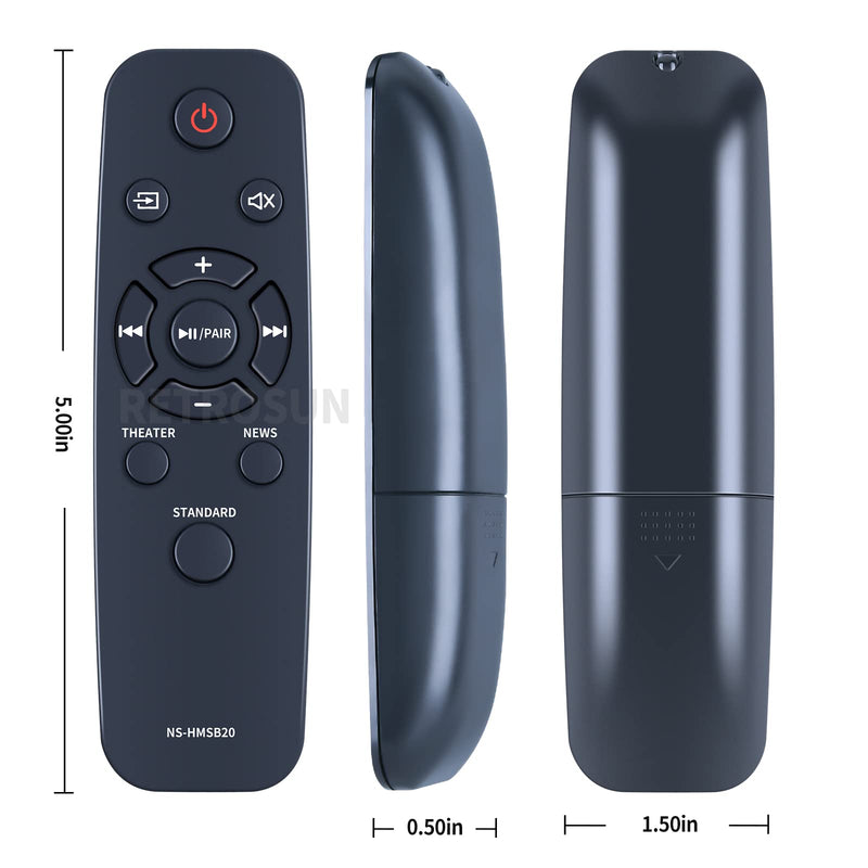 NS-HMSB20 Replacement Soundbar Remote Control Compatible for Insignia Mini Sound Bar Home Theater NSHMSB20 NS-HMSB20