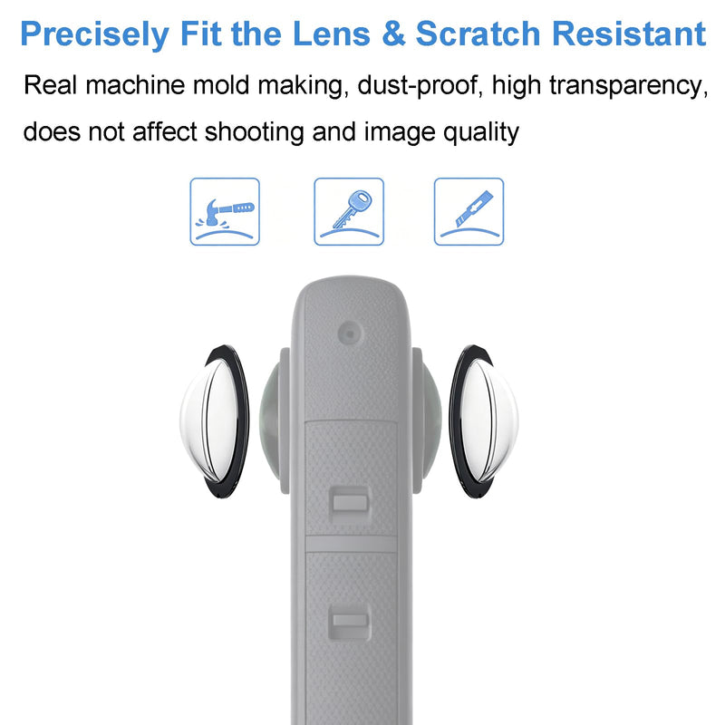 Lens Guards for Insta360 One X2, Dual Sticky Lens Protector Case PC Protective Lens Cover Action Camera Accessories [X2]