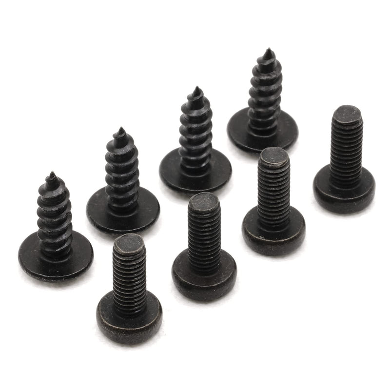 ReplacementScrews License Plate Screws Compatible with Nissan - Stainless Steel - Front or Rear Mounting - Fits All Nissan Models - Black Oxide (Pack of 8)