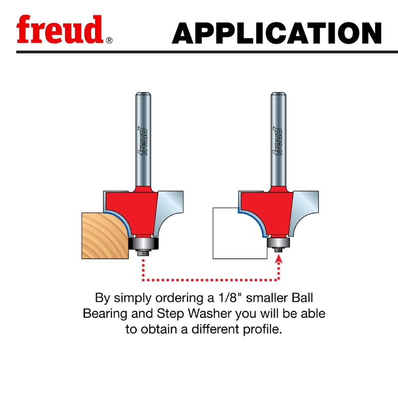Freud 34-112: 5/16" Radius Rounding Over Bit with 1/4" Shank