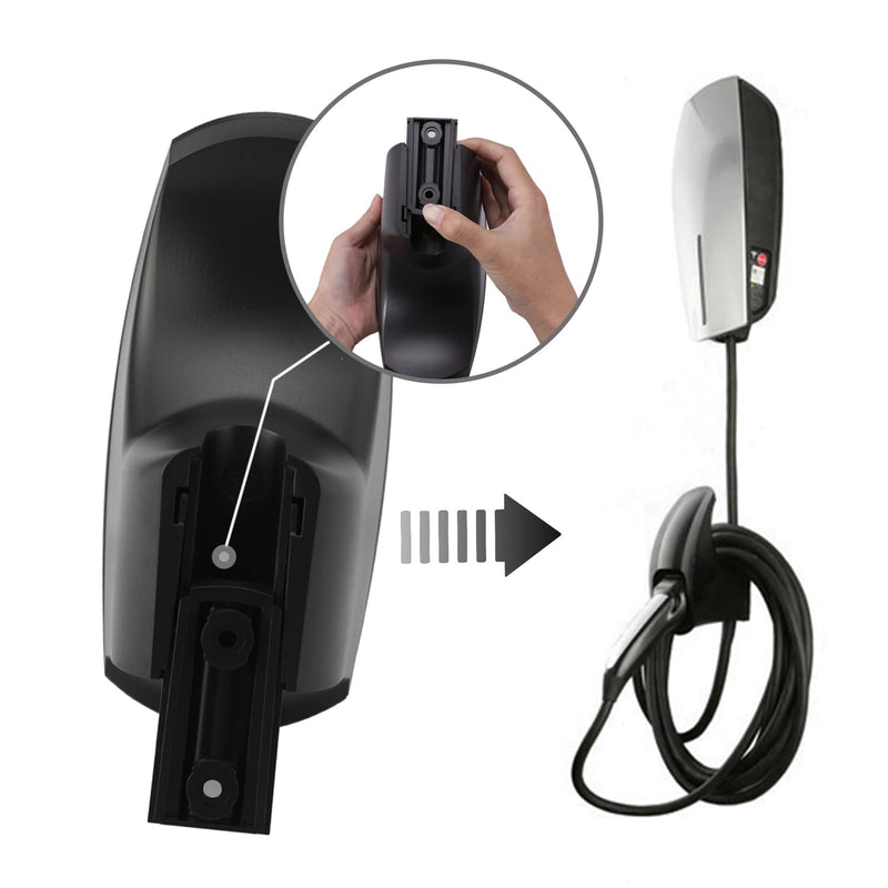 SEVEN SPARTA Charging Cable Holder with Chassis Bracket Compatible with Tesla Model 3 Model Y Model X Model S Charger Cable Organizer Car Accessories Wall Connector, Patent Approved (Black) Black