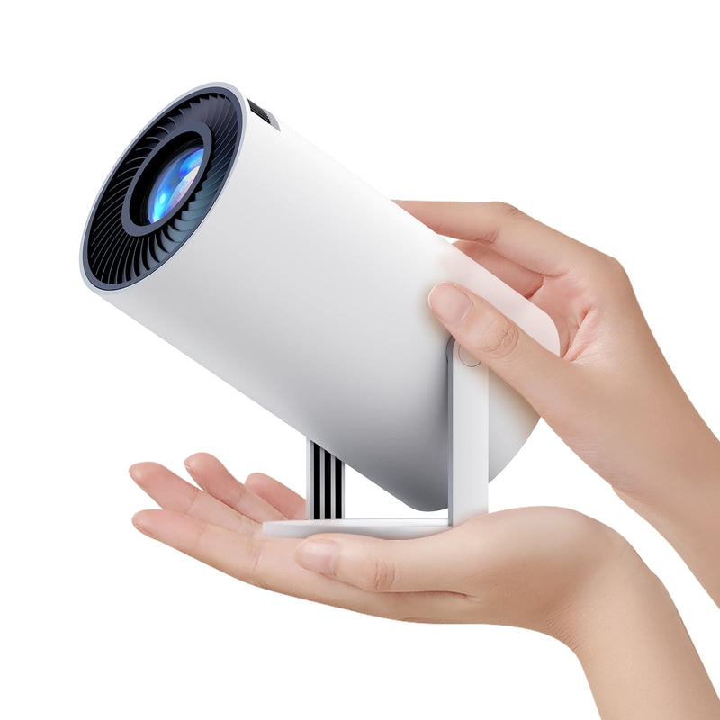 Mini Smart Vision Beam Projector, with Build In APP, Wifi 6 and Bluetooth 5.0, 720P, 1.2-4M Projection Distance ,40"-130" Projector Size, Portable, for Home, Office, Party