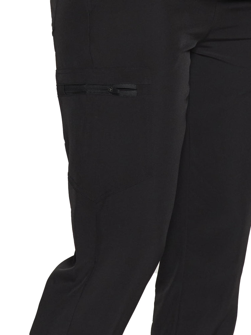COZYFIT Womens Scrub Pants - Soft Stretch Yoga Style with 5 Pockets, Slim Fit Jogger Scrubs Pants for Women Standard 3X-Large Black