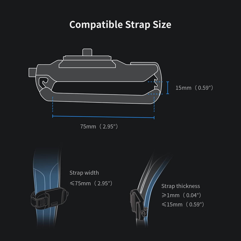 PGYTECH Beetle Camera Clip with Plate for Cameras & Action Camera Quick Release System for Sony, Nikon, Fuji, DSLR Action Camera Backpack Camera Strap Mount (for Action Camera&Cameras) Camera Clip V1 for Action Camera