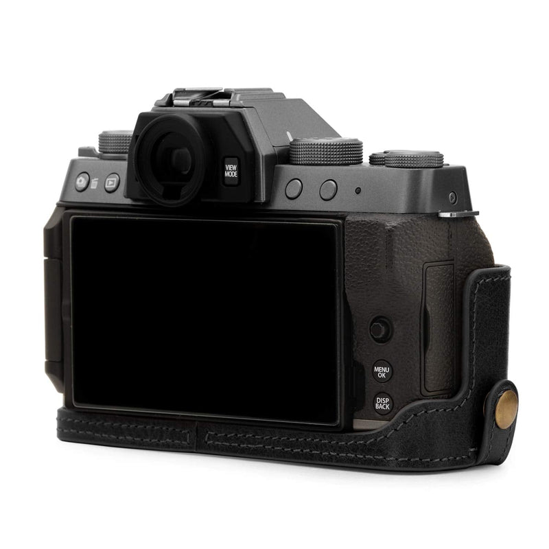 MegaGear Ever Ready Genuine Leather Camera Half Case compatible with Fujifilm X-T200 One size Black