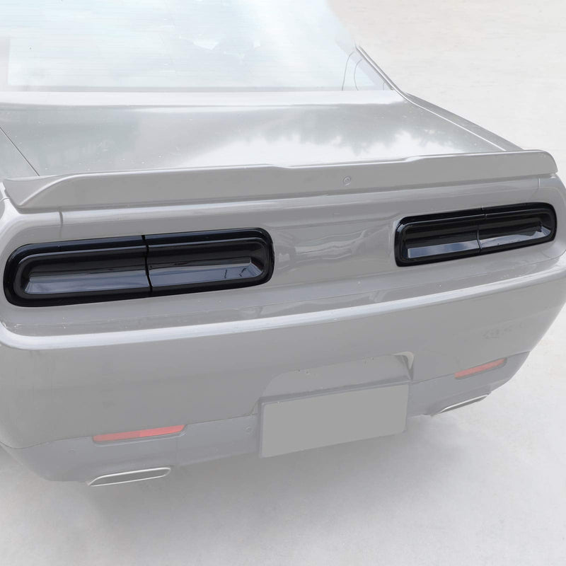 JeCar Smoked Tail Light Covers Rear Light Guards Exterior Accessories Compatible with Dodge Challenger 2015-2023 for Challenger 2015+