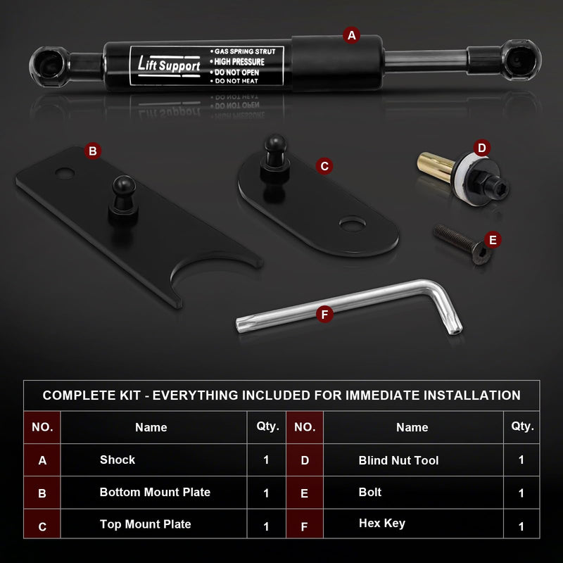 Heavy Duty Truck Tailgate Assist Kit - Gas Lift Supports for 2007-2019 Chevy Silverado & GMC Sierra 1500/2500/3500HD | Dampened Strut Shock Absorber | Easy No-Drill Installation