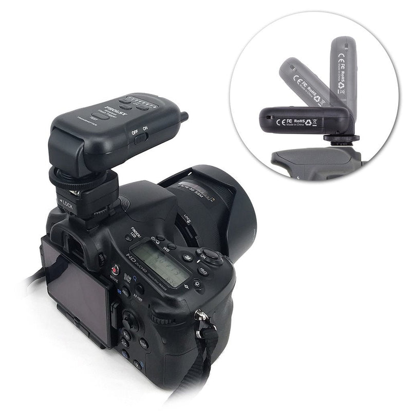 PHOLSY Wireless Flash Trigger Kit Remote Speedlite Trigger with 3.5mm PC Receiver for Flash Units with Universal ISO Hot Shoe Compatible with Canon Nikon Panasonic Olympus Fujifilm Pentax Samsung Sony