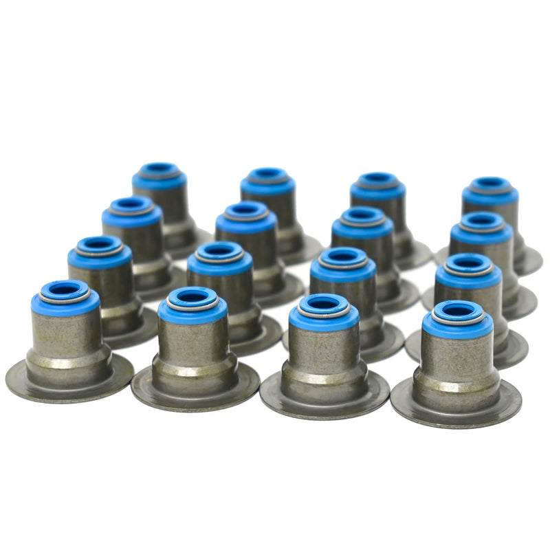 Michigan Motorsports LS/LT Beehive Valve Seal Kit | Set of 16 | Hat-Style Stem Seal for 4.8L 5.3L 5.7L 6.0L 6.2L 7.0L LS & Gen V LT Engines | OEM-Style Powdered Metal Guide Fit