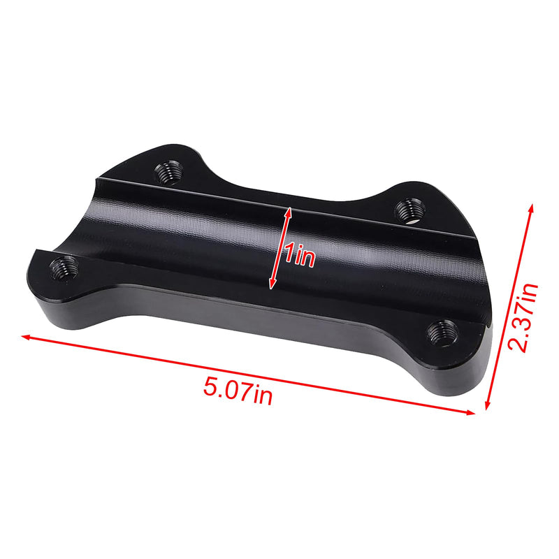 1'' Handlebar Top Riser Clamp for 1974-2023 Harley Softail Fat Boy Low Rider st Street Bob Dyna Super Glide Sportster 883& FX FXR (Handlebar Top Riser Clamp-Black) Handlebar Top Riser Clamp-Black
