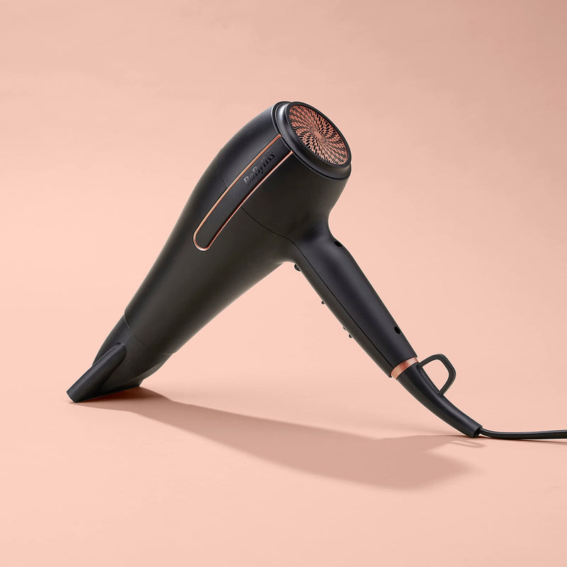 BaByliss Super Power Hair Dryer - Ultra-Fast 2400W Air Flow, Ionic Frizz-Control, Salon-Grade AC Motor, 3 Heat & 2 Speed Settings, Black, 5240U Single