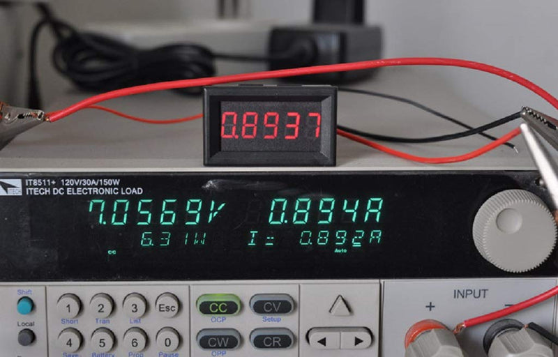 Taidacent Blue Color High Precision 5 Digit Amp Meter DC 0.0000-3.0000A Ammeter Digital Display DC Digital Ammeter Resolution 0.1mA