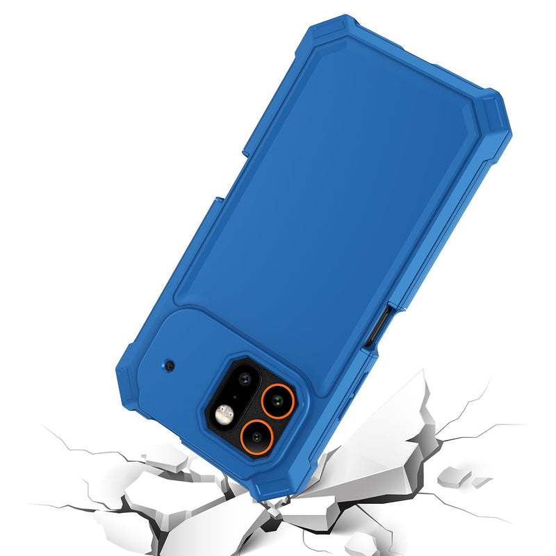 for ATT Trek Phone Case with Screen Protector Blue | Full Body Protection Front PC Back Soft Silicone Bumper,Heavy Duty Protection Shockproof Corner