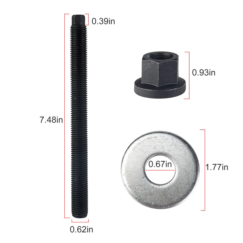 3mirrors Harmonic Balancer Installer Crank Compatible with GM 1997-Up LS Engines, Crankshaft Installation Crank Pulley Installer w/Thrust Bearing w/Lifting Hook