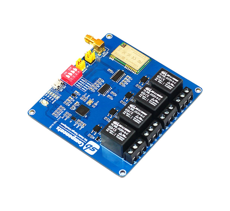GatePi 4 Channel - LoRa Based Relay Board 4 Channel Relay with LoRa Module Based on Raspberry Pi 2040 Smart Data Transmission LoRa Module, Transmission up to 5 KM (915MHz) 915MHz
