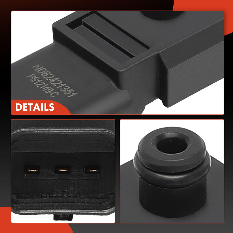 A-Premium Fuel Tank Pressure Sensor Compatible with Hyundai, Kia & Genesis - Accent, Azera, Ioniq, Kona, Santa Fe, Sonata, Tucson, Forte, K5, Niro, Sedona, Seltos, G70, G80, G90 - Replace# 9410930304