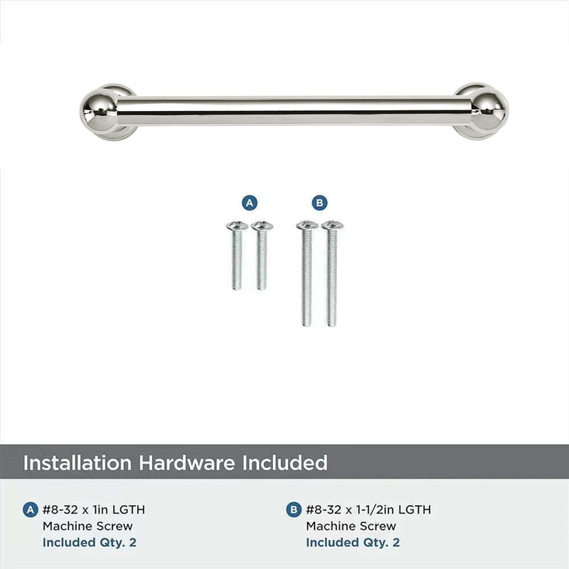 khtumeware 2 Pack 12 inch(305mm) Hole Center Vibrant Polished Nickel Cabinet Pulls Solid Heavy-Duty Kitchen Cabinet Hardware for Drawers Dressing Table Bathroom Handle