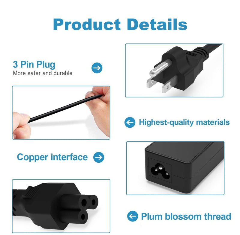 65W USB C Laptop Charger Compatible with Lenovo Computer | Thinkpad/Yoga/Chromebook Laptop 65W 45W USB C Fast Power Adapter
