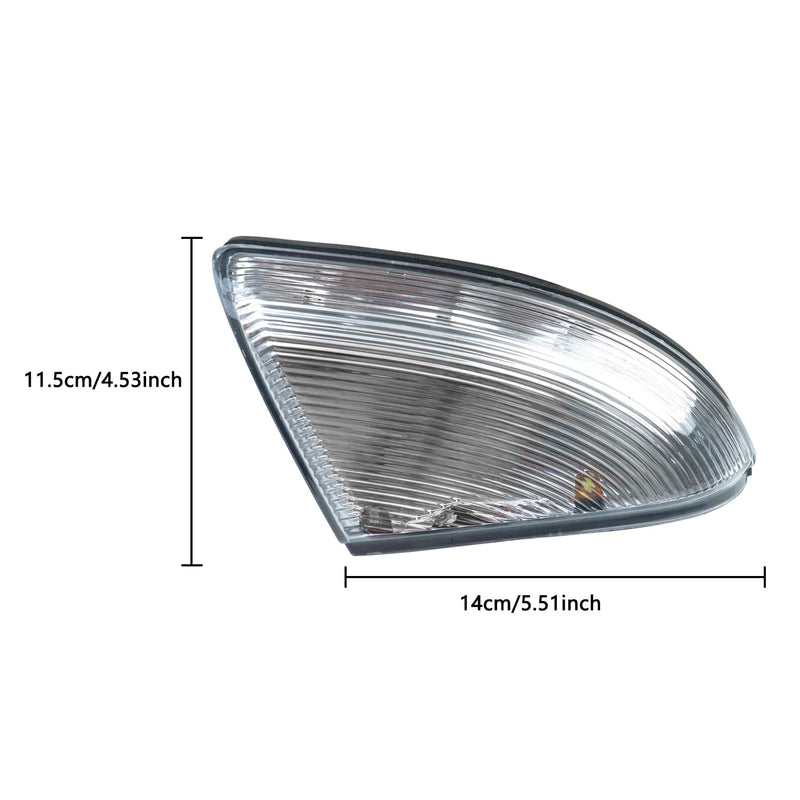 LED Side Mirror Turn Signal Light Lamp Assembly Blinker White Puddle Lamp Compatible with Dodge Ram 1500 2500 2010-2018, Ram 1500 Classic 2019-2022, Replacement for 68064949AA 68064948AA Left Drive SIde & Right Passenger Side White Lens