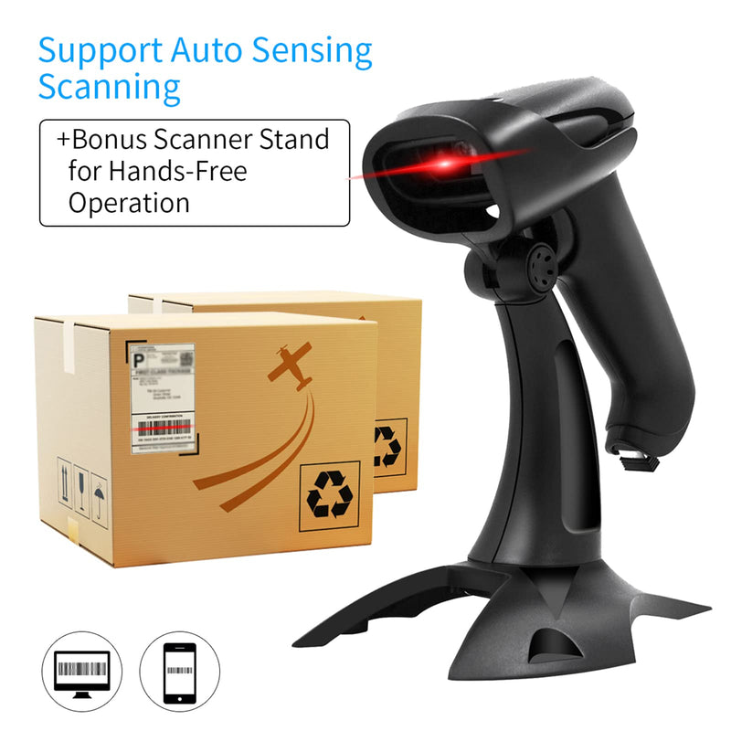 2D Bluetooth Barcode Scanner,Alacrity 1D 2D Hands-Free Automatic Scanning 3-in-1 Connections Bluetooth&USB Wired&2.4GHz Wireless Barcode Reader,Work with Windows,Mac,Android,Linux,iOS 2D Bluetooth Barcode Scanner