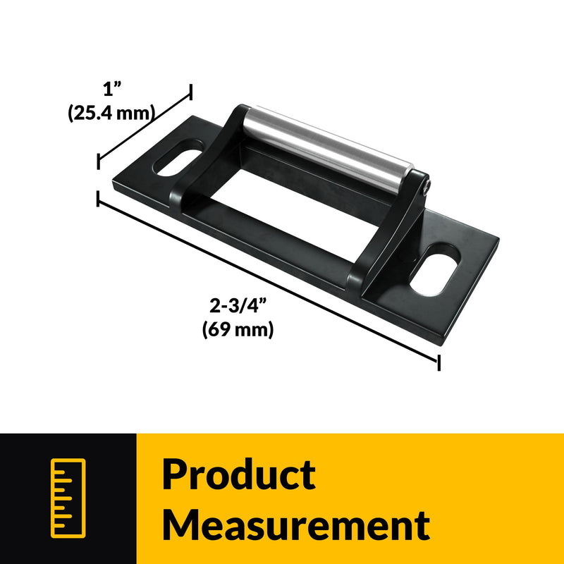 Brixwell Surface Roller Strike, Metal Material, 2-3/4" Length, 1" Width, Door Latch Keeper Plate, Roller Catch Strike Hardware For Frame Repair, Dark Bronze Finish, Pack of 2 1" x 2-3/4" (Pack of 2)