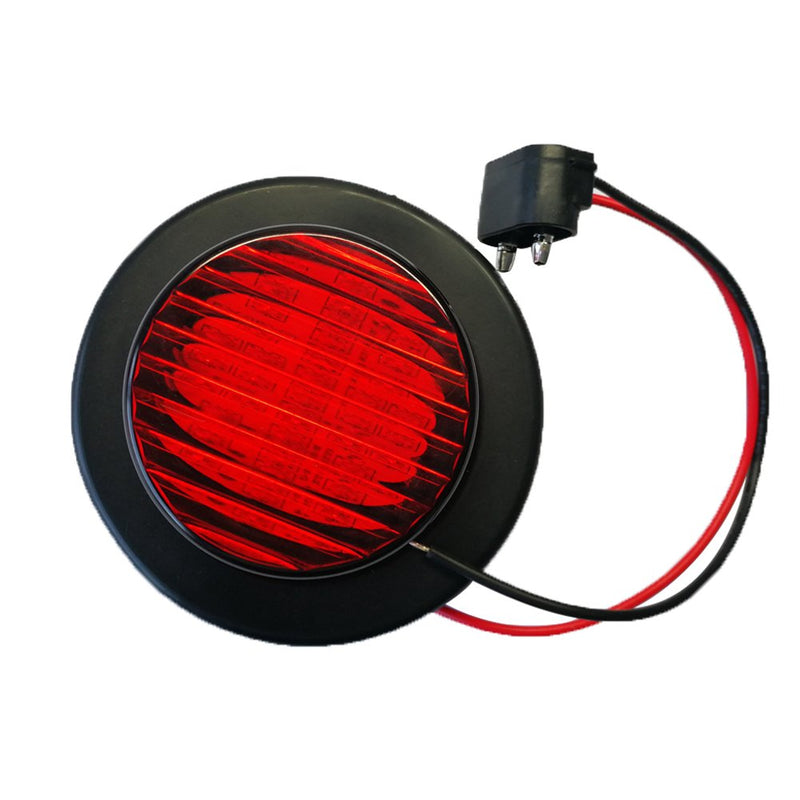 NEW SUN Premium 2.5" Round LED Trailer Lights, 13 Red LEDs Side Marker Lights, Clearance Lights Kits with Grommet & 2-Pin Plug - Universal for Trucks, Trailers, Rvs, Camper, 5 Pcs