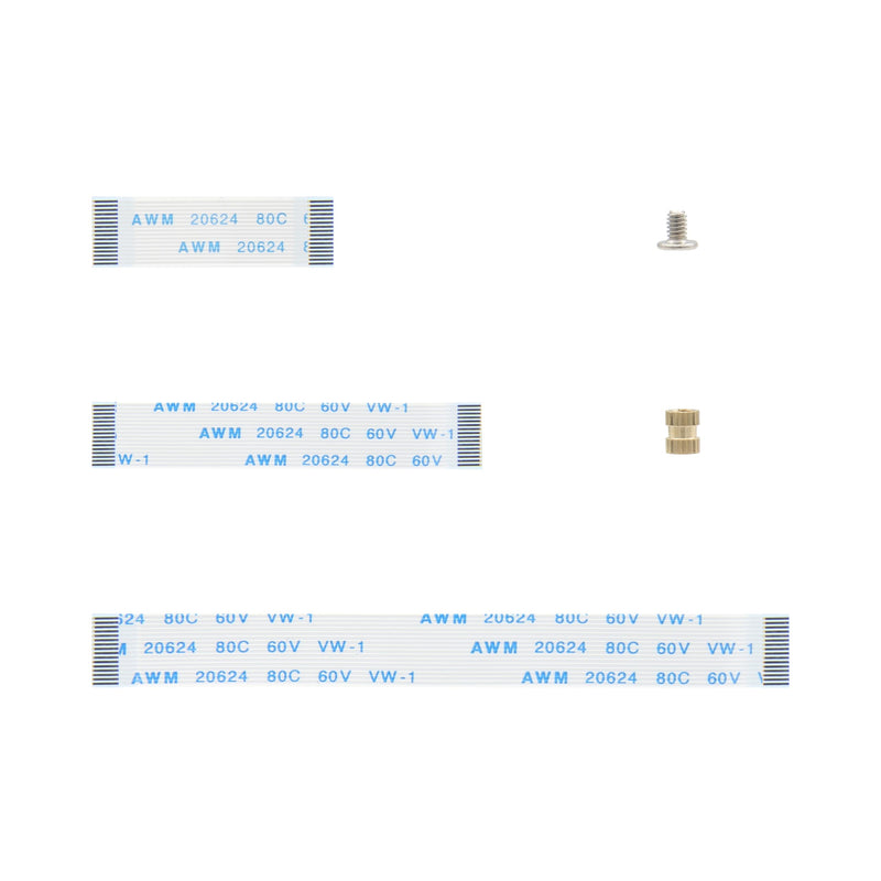 Geekworm 16Pin 0.5mm Pitch PCIe FFC Ribbon Cable Set 30mm/50mm/80mm for Raspberry Pi 5 & PCIe to NVMe SSD Adapter