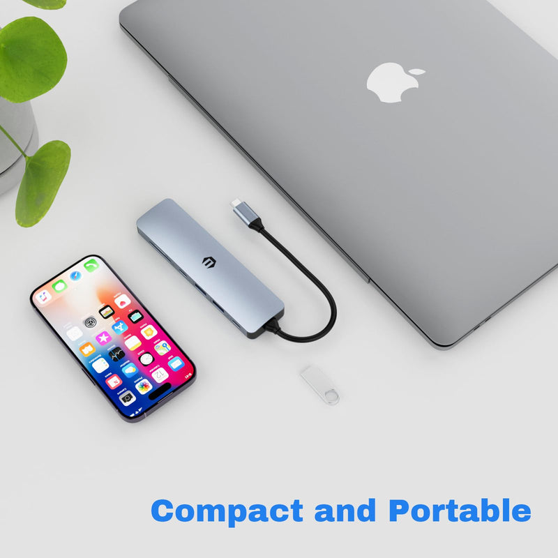 Tiergrade USB C Hub Multiport Adapter, 7-in-1 USB C Docking Station with HDMI, 100W PD Charging Port, 2 USB 3.0, USB C 3.0, SD/Micro SD Card Reader