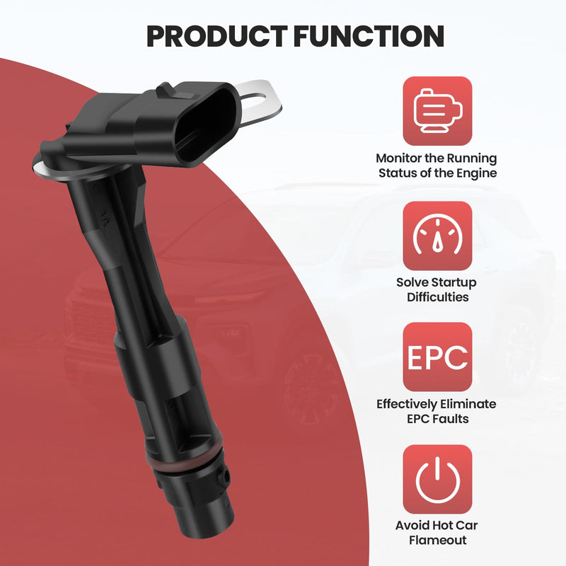 2PCS Camshaft Position Sensor Fit for Chevrolet Silverado 1500 2500 Tahoe 4.8L 5.3L 6.0L 1999-2006 Express Suburban Avalanche Corvette GMC Sierra Yukon Cadillac Escalade Replace 12561211
