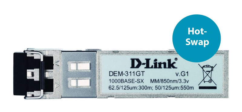 D-Link Gigabit Ethernet Optical Transceiver Multimode 1000BASE-SX SFP Module (DEM-311GT) Small Multi-Mode Transceiver Switch