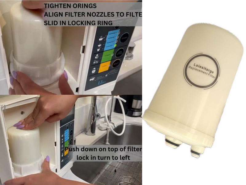 High Grade Water Filter Replacement,Removal of Chlorine for the Leveluk Kangen 8-1Pcs（Replacing HG-N and K-8 Filters） 1