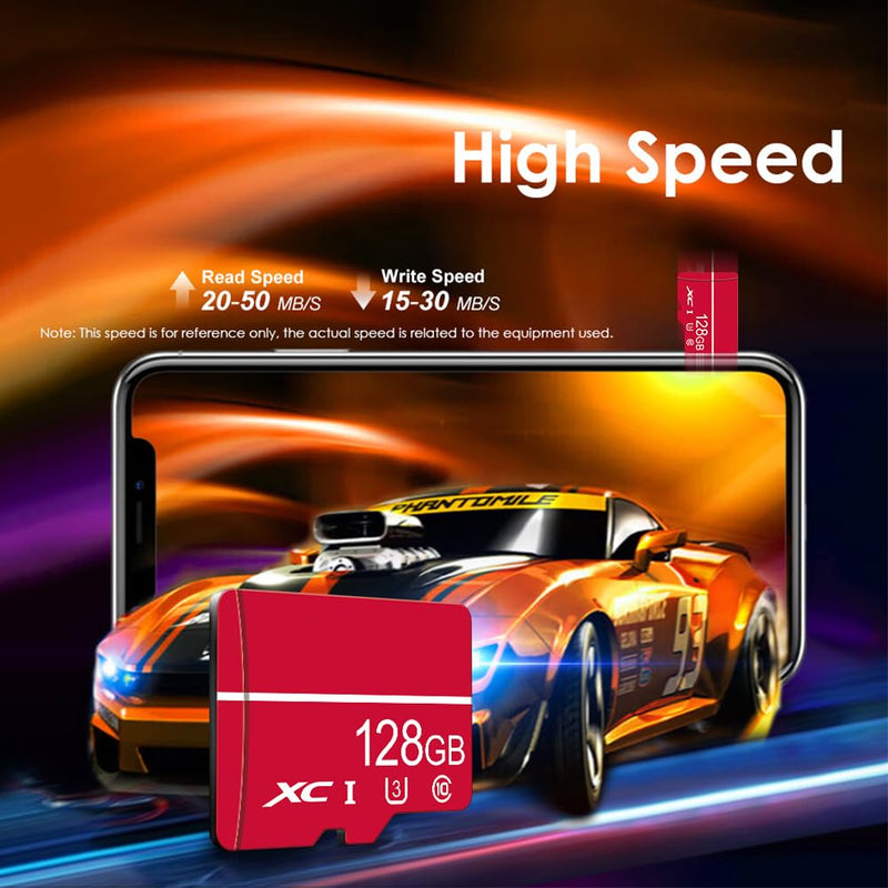 128GB SD Card U3 V30 A2, High Speed Memory Card for Dash Cam & Camera | 128GB SD Card C10 U3 V30 A2 4K Video for Dash Cam Security Camera Smartphones Tablets & Gaming, High Speed Memory Card