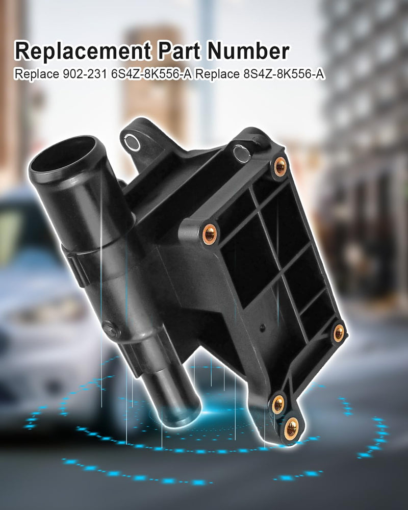 902-231 Engine Coolant Water Outlet Fit for Ford Escape Focus Fusion Transit Connect Mercury Mariner Milan Mazda Tribute Replace 6S4Z-8K556-A 8S4Z-8K556-A