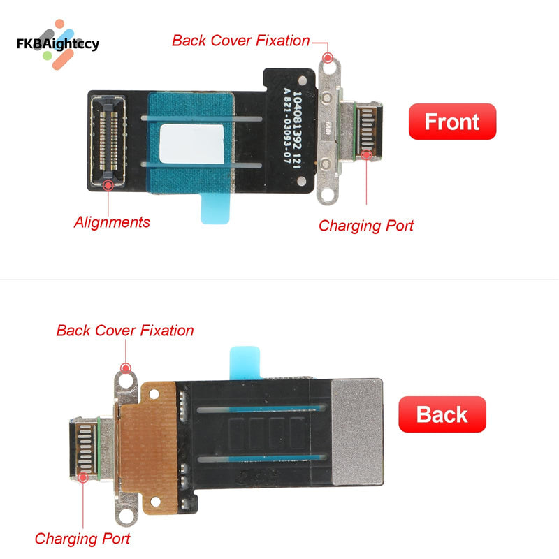Dock Connector Replacement for iPad Pro 11" 3rd 4th A2377 A2301 A2759 A2435 for iPad Pro 12.9" 5th 6th A2378 A2379 A2436 A2764 2021 2022 Charging Port Replacement Flex Cable with Tools
