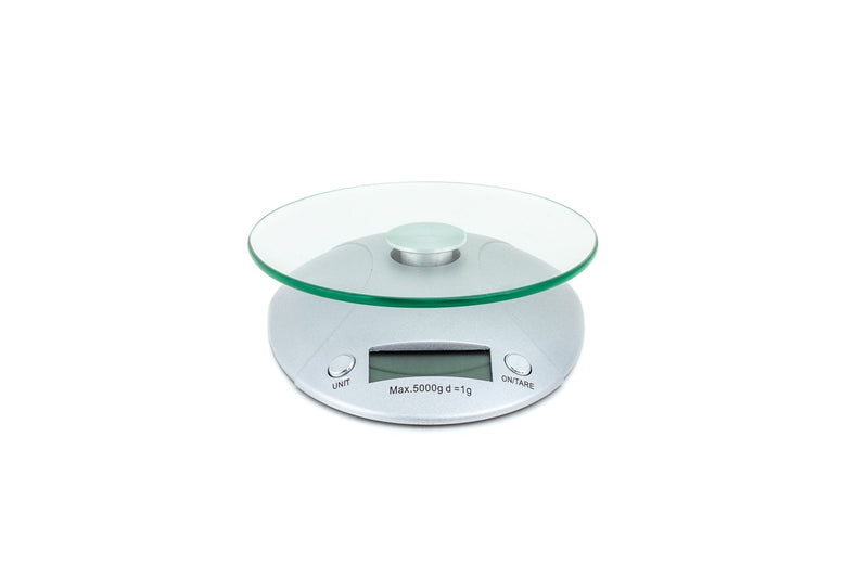 Fox Run Digital Kitchen Scale with Removable Glass Tray, 7.25 x 6 x 1.5 inches, Multicolored