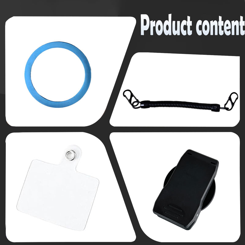 CCSmall Magnetic Phone Clip for Belt with Anti-Theft Chain for MagSafe EYJ | Strong N52 Magnetic Belt Clip for Backpack Strap, Hands-Free Phone Holder for Hiking Travel iPhone Android
