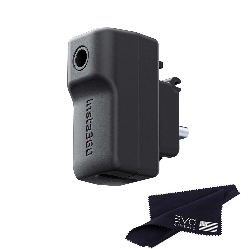 Insta360 X4 Mic Adapter, External Microphone Adapter X4 Camera,Type-C and 3.5mm Audio Ports Support Charging while Recording