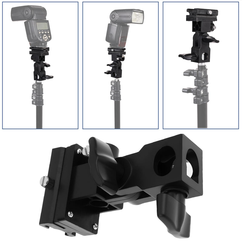 SING F LTD 2pcs Flash Hot Shoe Umbrella Bracket 1/4 in Thread Compatible with Most Photographic Equipment