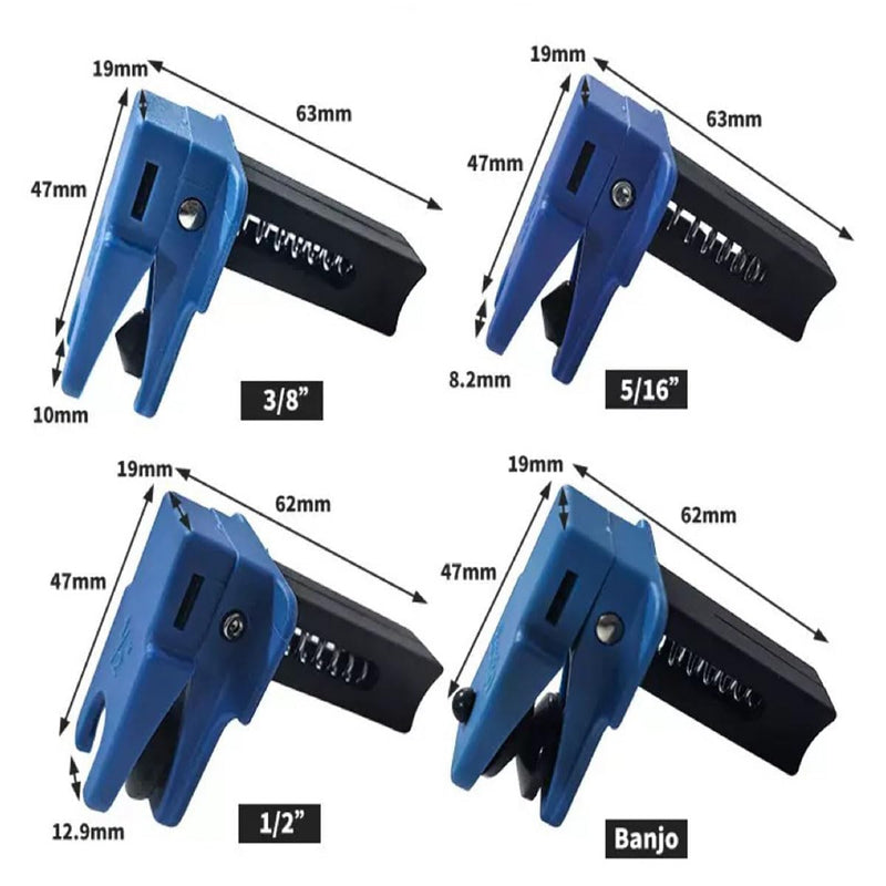 4PCS brake line clamp，auto brake fluid line plug，brake line plug，line lock kit for brakes，Oil Tool Brake Tubing to Prevent Oil Spills，Universal for Most Cars (Blue)