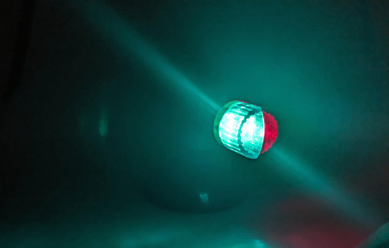 Pactrade Marine Battery Navigation Lights for Boats LED - Portable Red/Green Bow Light (Suction Cup Mount) - Kayak Fishing Accessories, Jon Boat Accessories Marine