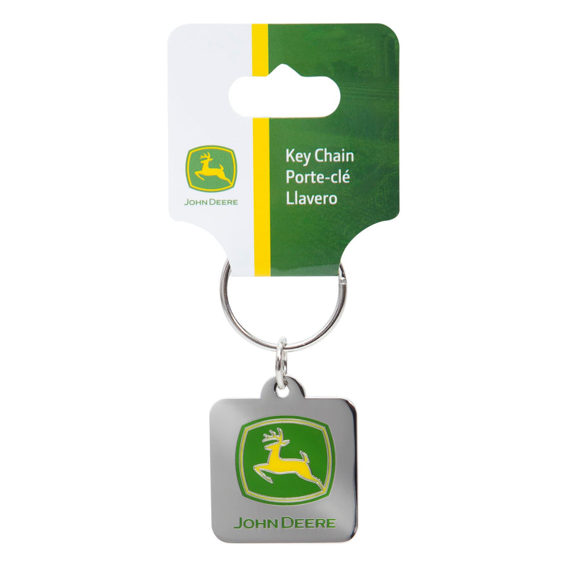 Plasticolor 004173R01 John Deere Logo Enamel Keychain,Silver