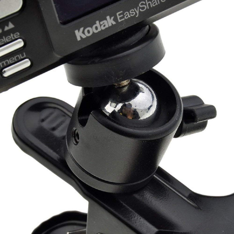 SLOW DOLPHIN Tripod Clip Clamp Mount Flash Reflector Holder for Studio Backdrop Camera with 360 Swivel Tripod Mini Ball Head Standard 1/4" Screw,SLR, Digital SLR, Video Came(2PACK) Tripod Clip Clamp 2 Pack