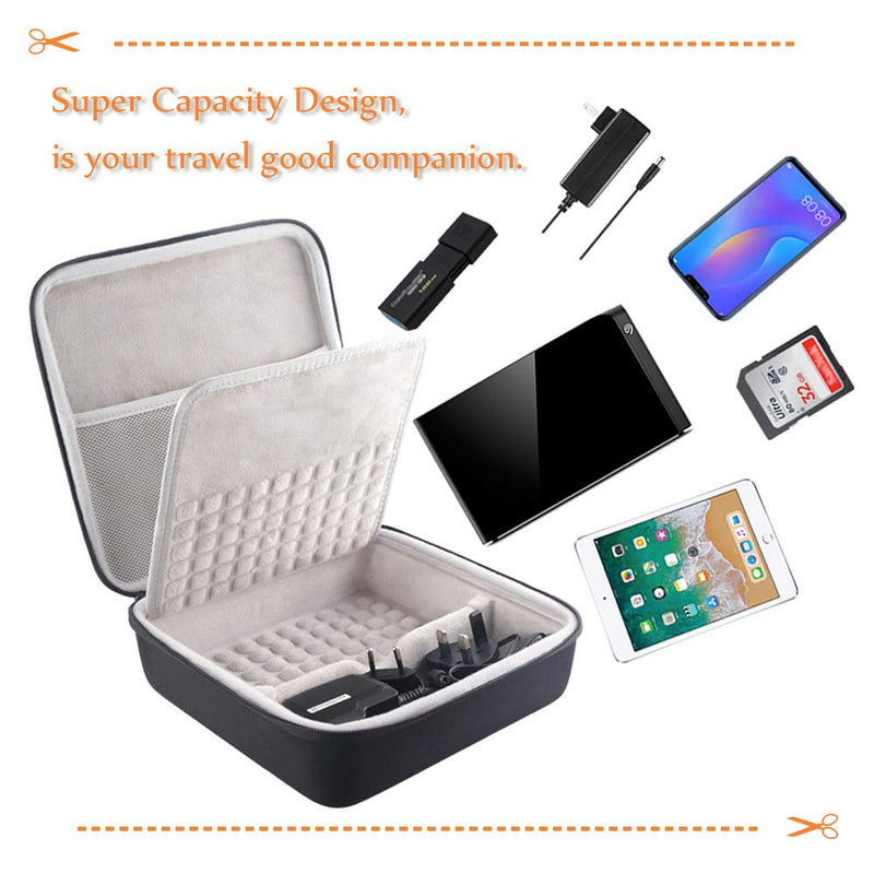 BOVKE Hard Drive Case for Seagate Backup Plus Hub External Hard Drive Desktop HDD 4TB 6TB 8TB 10TB 12TB 14TB 16TB 18TB 20TB, 3.5 Inch Portable Desktop HDD Carrying Cases, Black Backup Plus Hub Case
