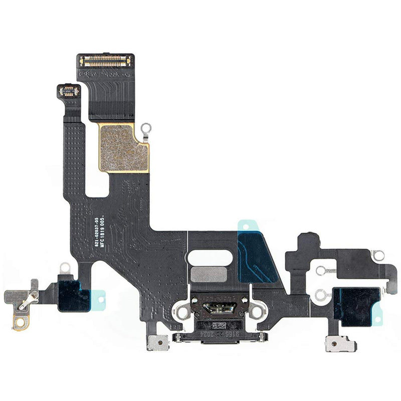 MMOBIEL Dock Connector Compatible with iPhone 11 2019 - Charging Port Flex Cable - Headphone Port/Microphone/Antenna Replacement - Incl. Screwdrivers - Black