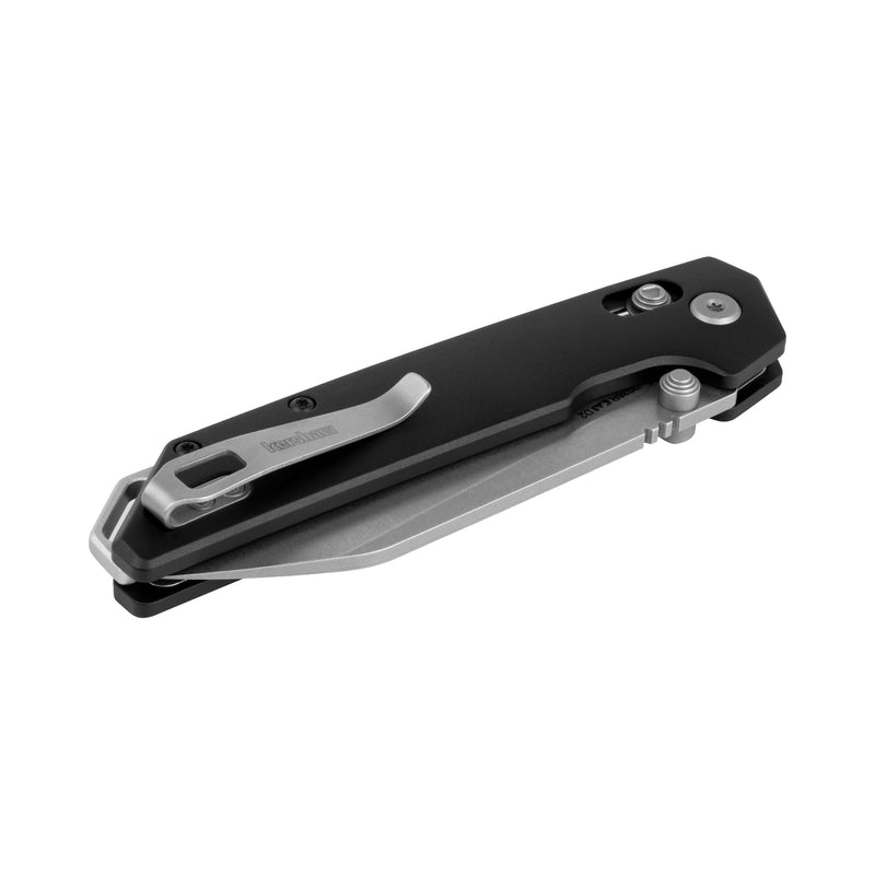 Kershaw Iridium Reverse Tanto Folding Pocket Knife, Sleek 3.4 inch D2 Steel Blade, DuraLock Locking Mechanism, Aluminum Handle, Designed in the USA Lock