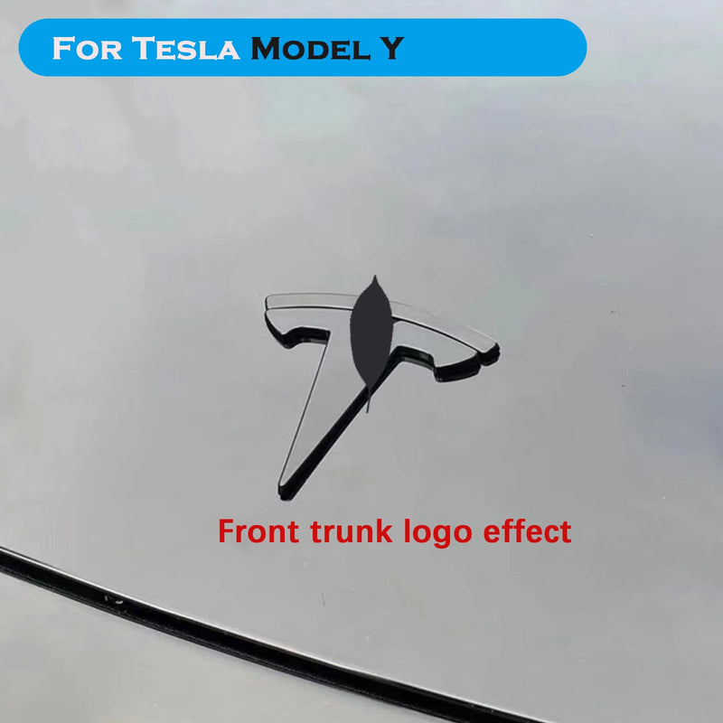 YHCDSEA for Model Y Emblem Badge Sticker Cover, fit for Model Y Logo Decals Accessories (Glossy Black) Glossy Black