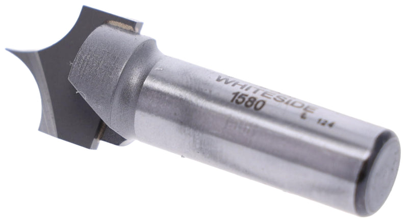 Whiteside 1580 Point Cutting Roundover Router Bit: 3/4 Inch Cutting Diameter, 3/8 Inch Radius, 5/8 Inch Cutting Length, 1/2 Inch Shank, 2-1/4 Inch Overall Length