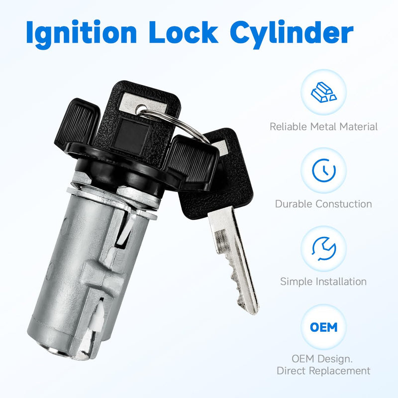 924-791 Ignition Switch Lock Cylinder with Keys Fit for GMC 1500 / Sonoma 1991-1994 / Yukon 1994, Chevy 2500 / S10 1982-1994, Buick, Cadillac, Oldsmobile, Pontiac, Replaces 4H1018, US-117LT