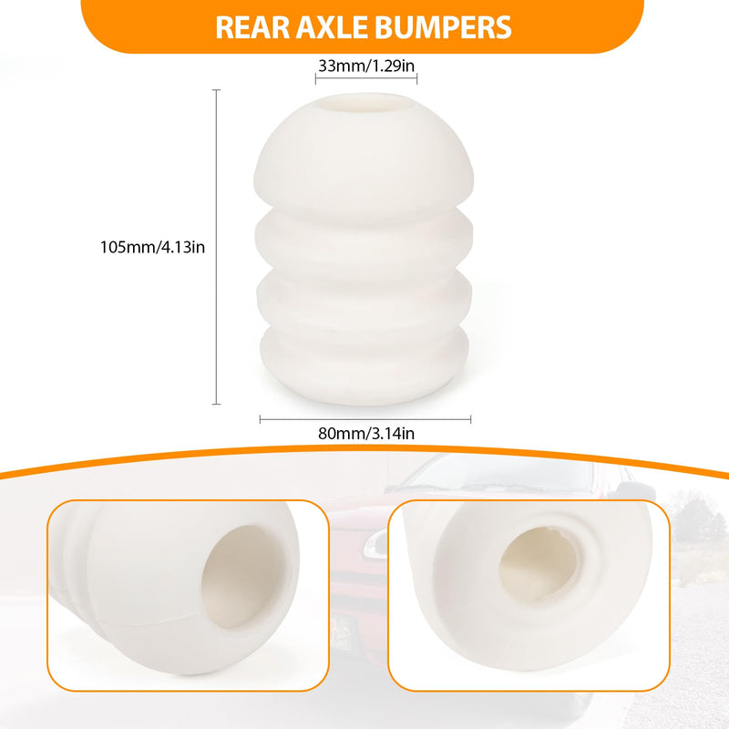Rear Suspension Bump Stops Compatible with 2002-2009 Trailblazer, Envoy, Rainier, Bravada, Chevy SSR, Rear Axle Bumpers Replaces 1515A-A9695 (2 Pack)